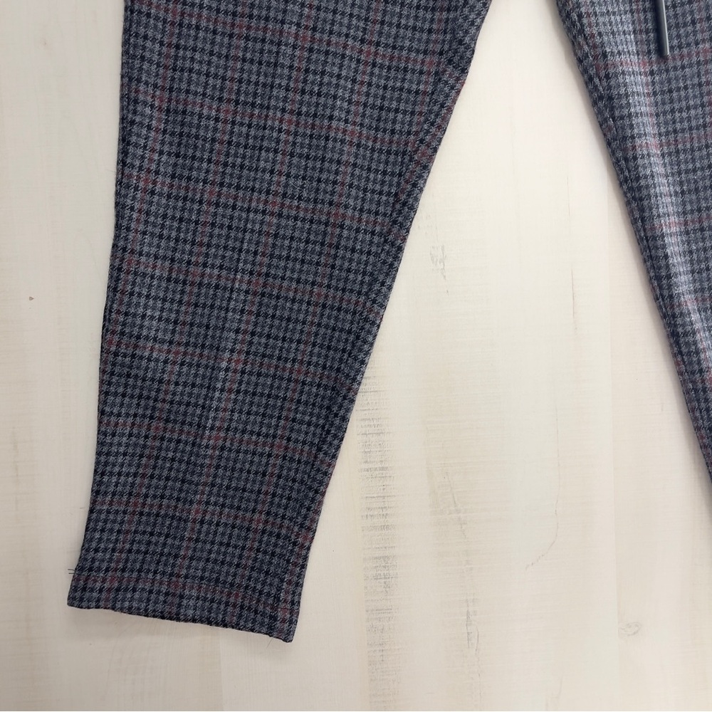 DONVICH Italian mens plaid wool pants crop it 44 work career luxury - Picture 3 of 7
